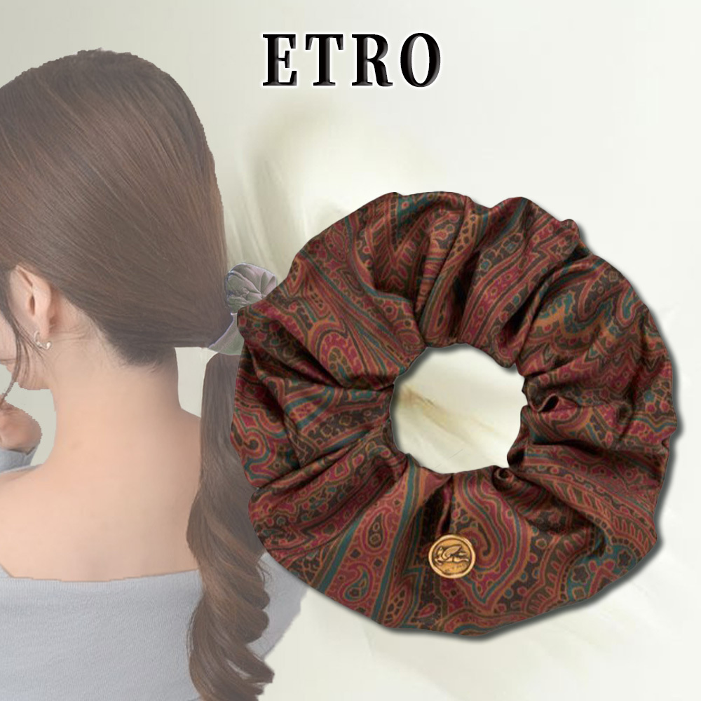 【日常を華やかに】ETRO ペイズリーとペガソのシュシュ