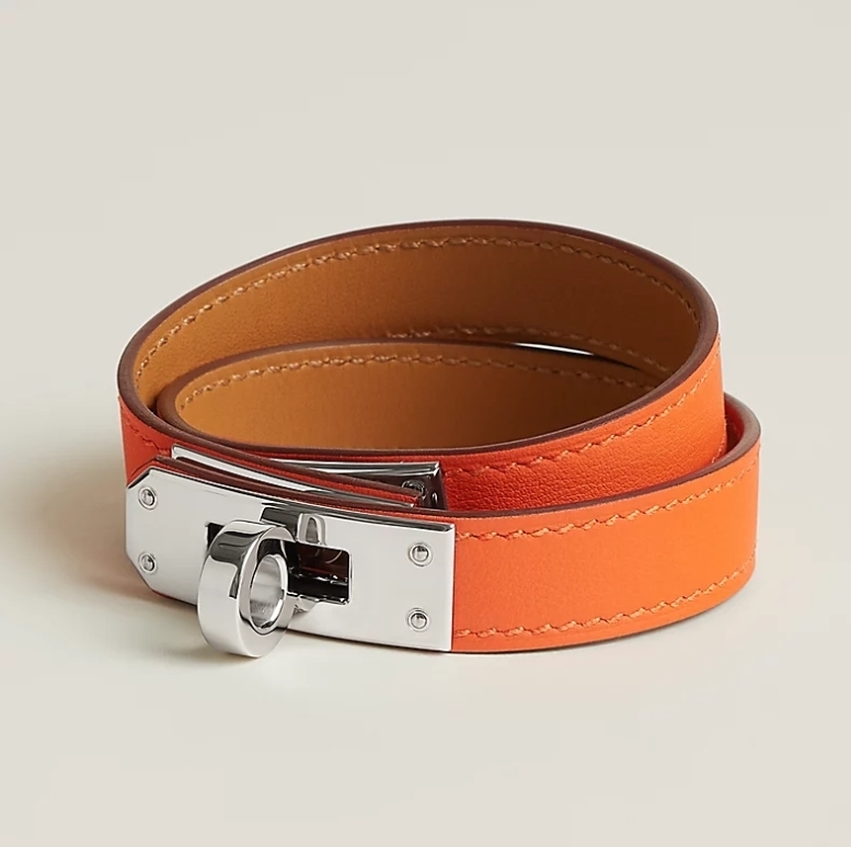 人気!【HERMES】レザーブレスレット 《ケリー》ドゥブルトゥール