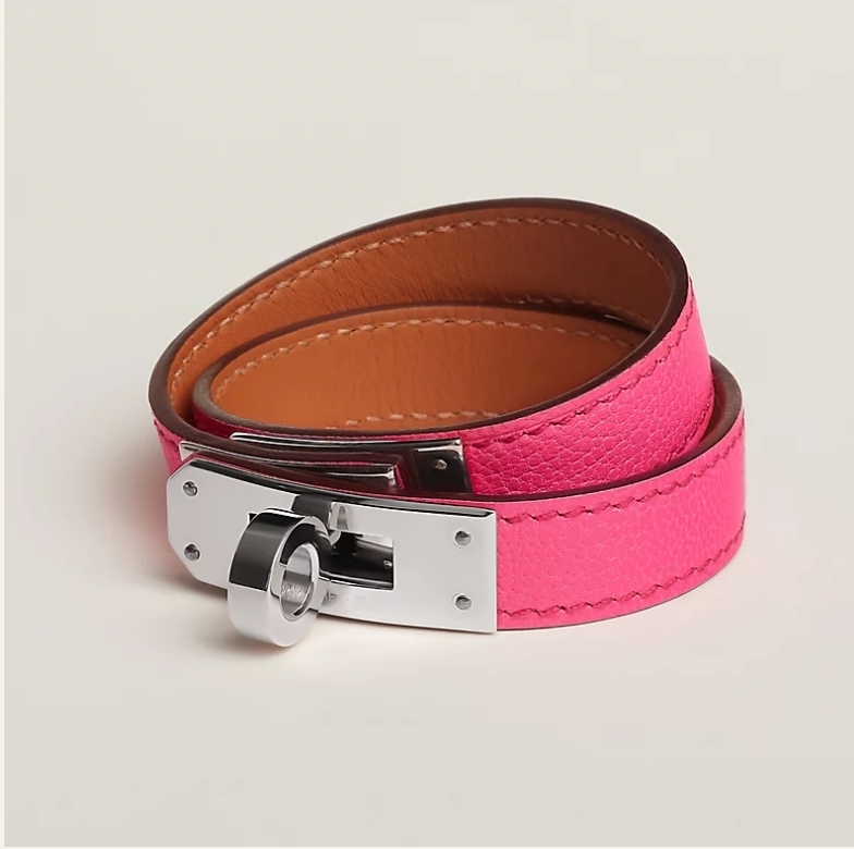 人気!【HERMES】レザーブレスレット 《ケリー》ドゥブルトゥール