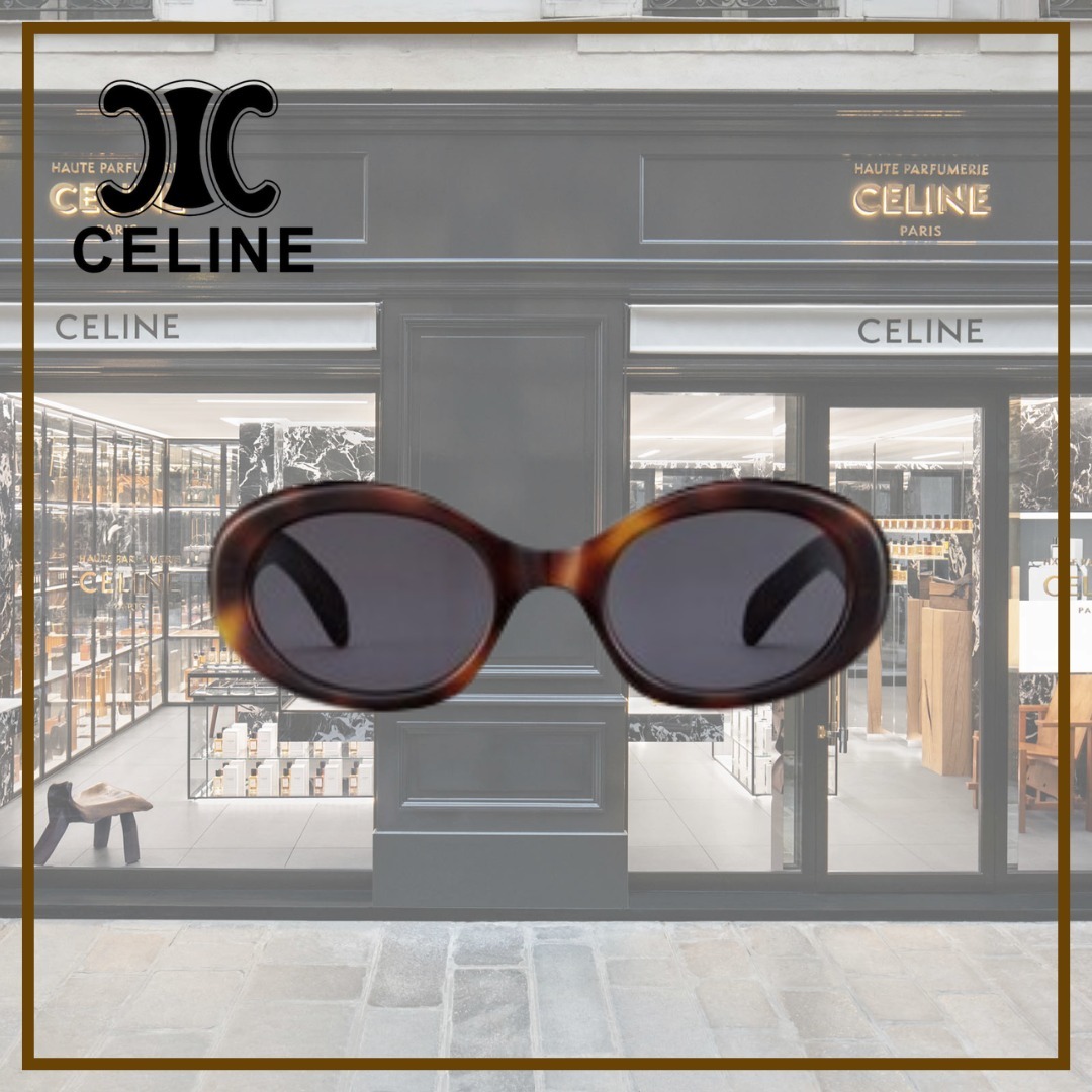 【CELINE】トリオンフ 01 サングラス アセテート★ハバナ べっ甲