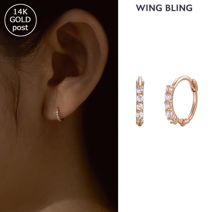 wing bling☆[14Kpost] ORB onetouch earring ピアス