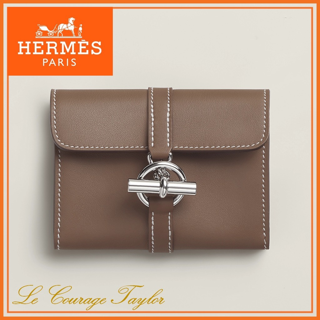 上品なデザイン♪【HERMES】グレナン コンパクトウォレット