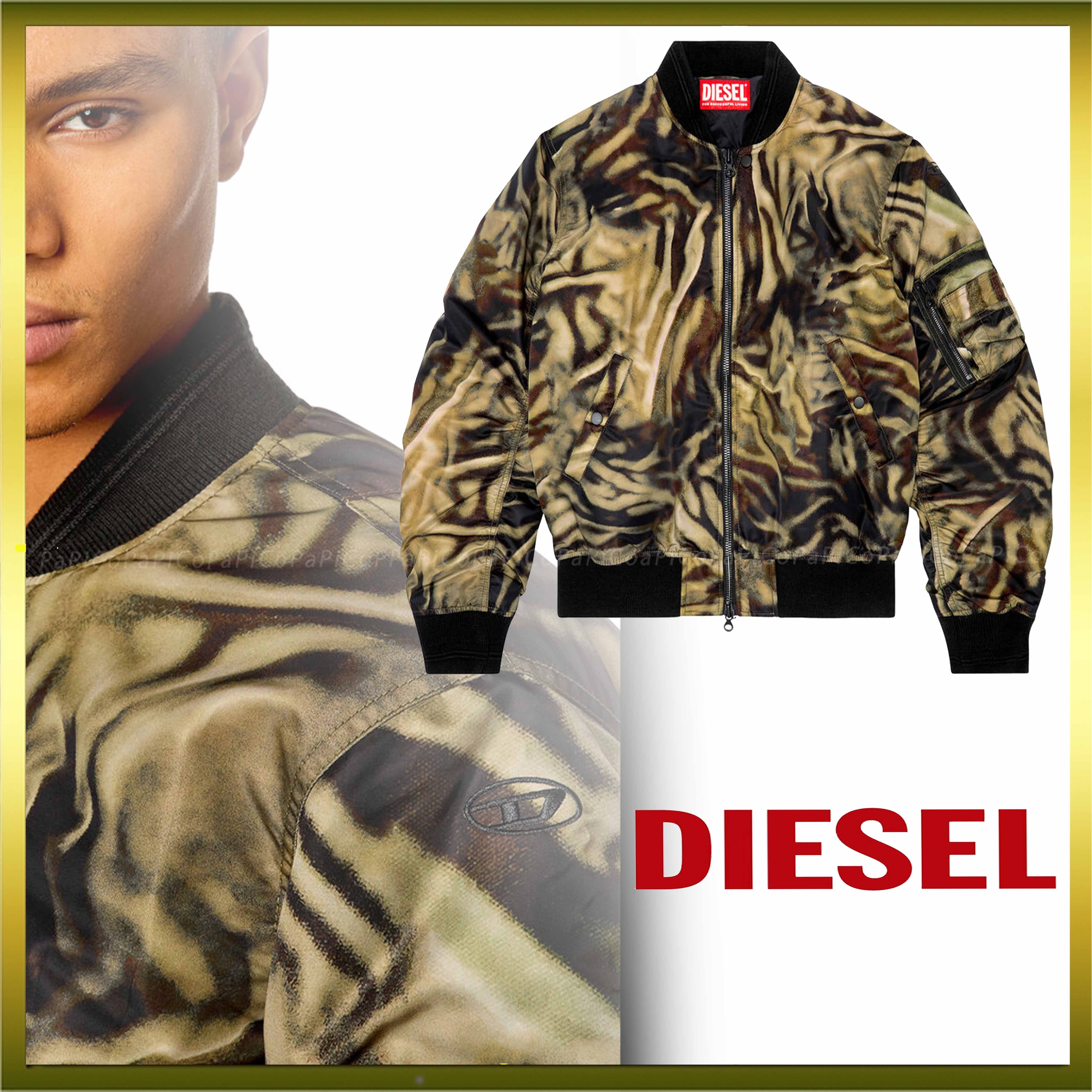 【関送込】DIESEL ゼブラ x カモフラージュ ボンバージャケット