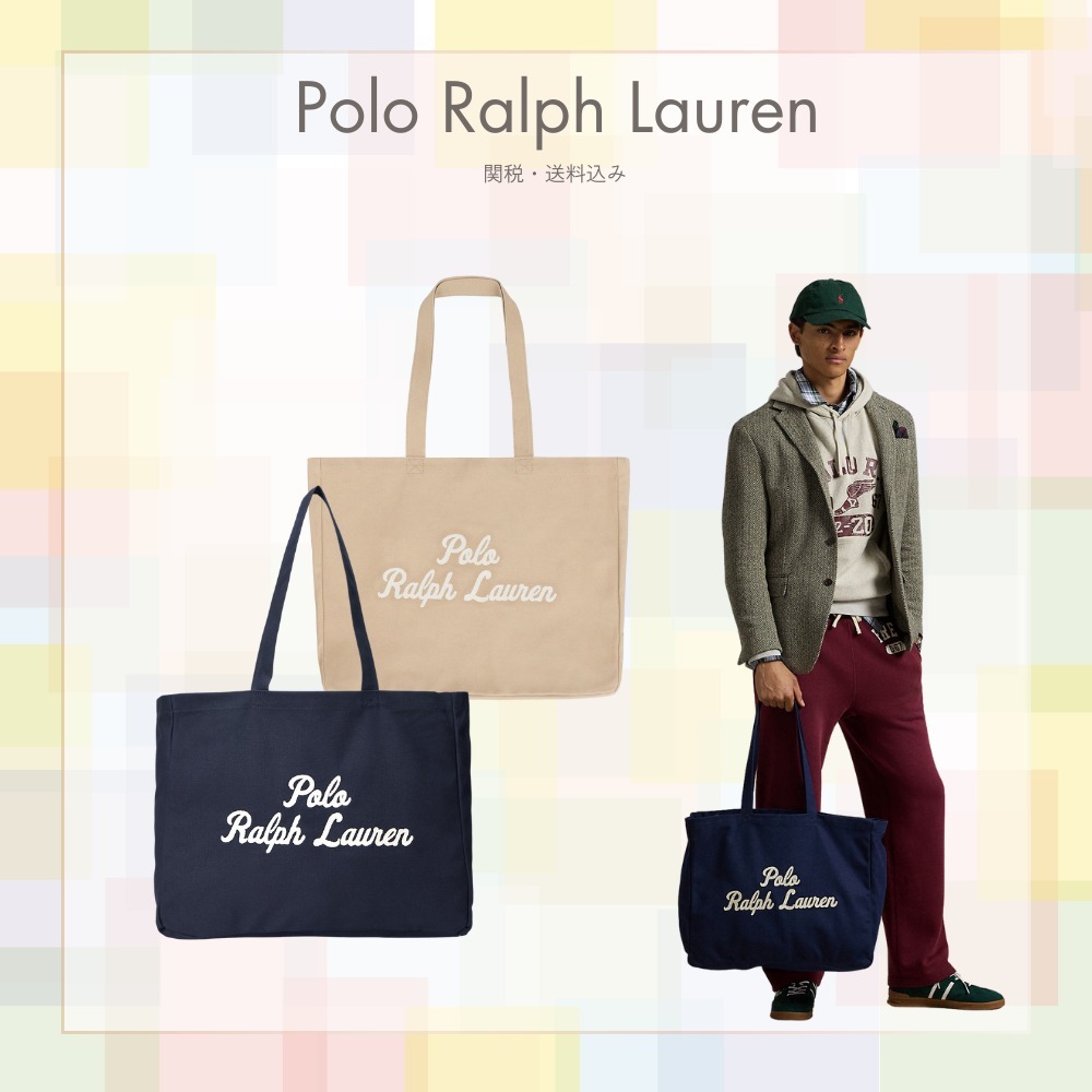 POLO RALPH LAUREN エンブロイダリー キャンバス トート