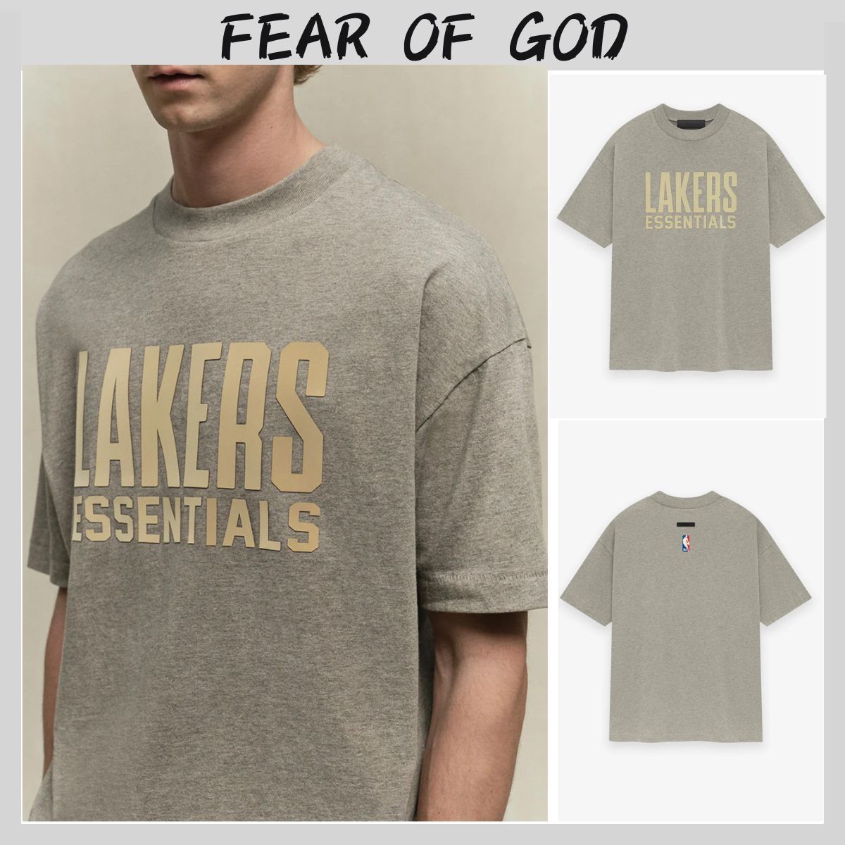 FEAR OF GOD ESSENTIALS Tシャツ Lakers Tee グレー