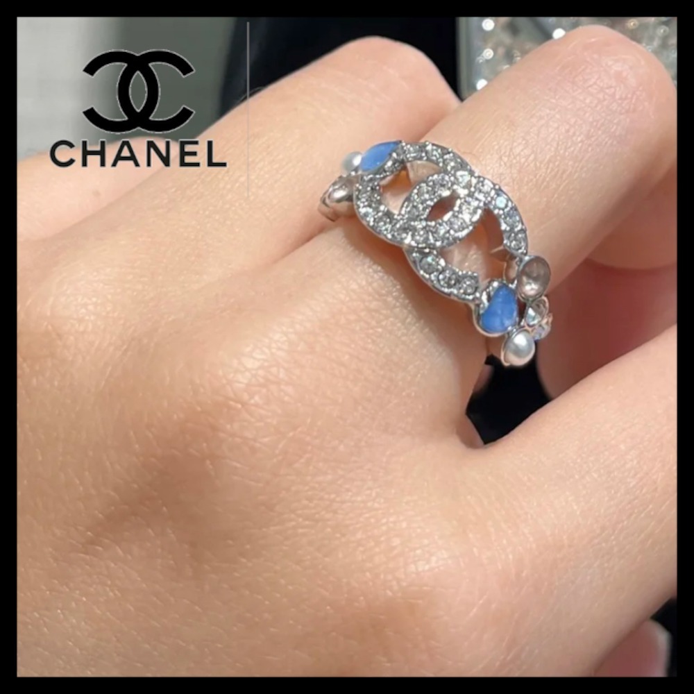 【キラキラロゴが可愛い♪】CHANEL 25ss リング