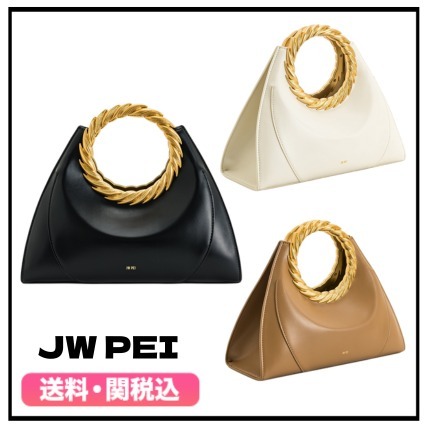 ★JW PEI★ Amiya リーフハンドル ハンドバッグ レザー 送関込