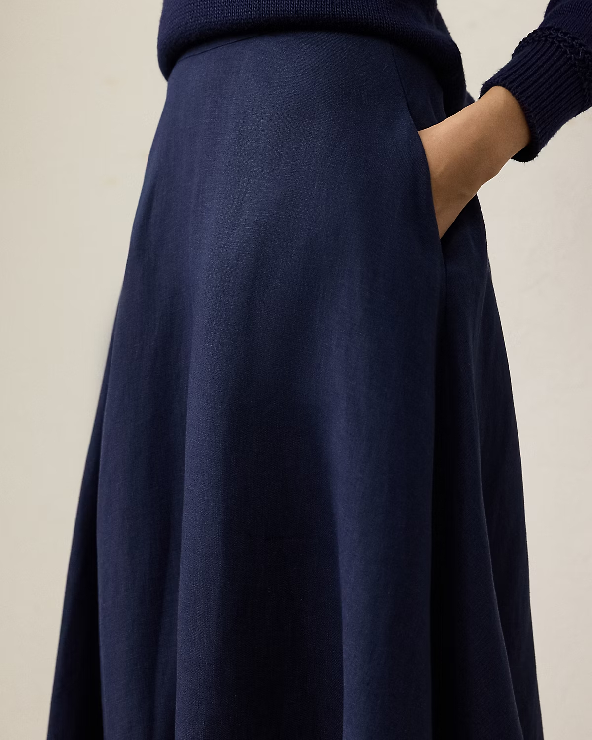 シック【Ralph Lauren Collection】Aライン リネンスカート シック【Ralph Lauren Collection】Aライン リネンスカート