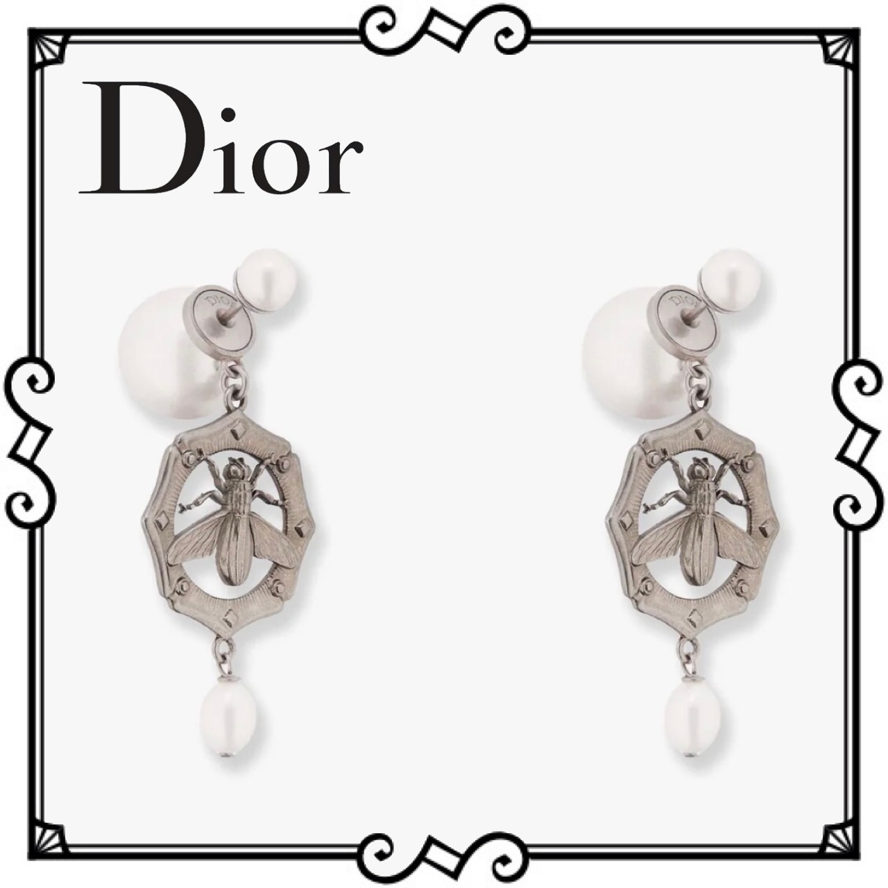 【VIP価格】DIOR ディオール トライバル メタル イヤリング