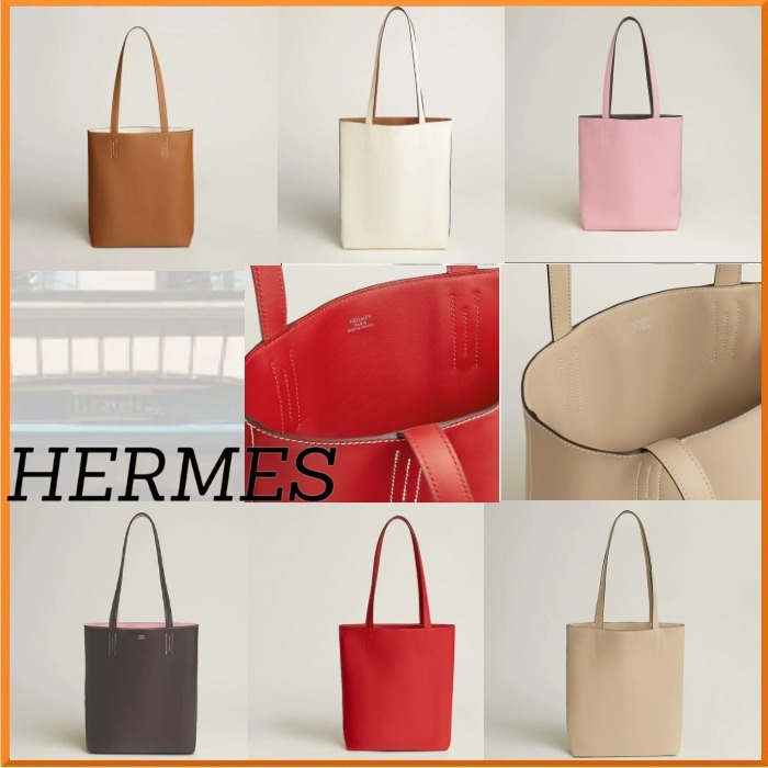 【リバーシブルで2つの表情に◎】HERMESプレーンバッグ