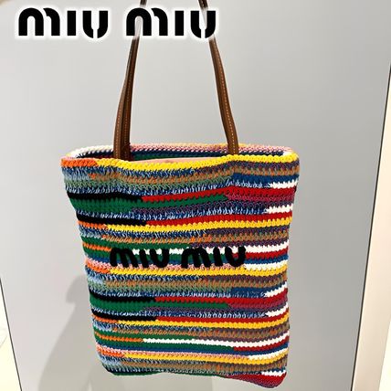☆送料・関税込☆MIUMIU★ラピア クロシェ トートバッグ★ クロシェ MiuMiu(ミュウミュウ) トートバッグ(レディース