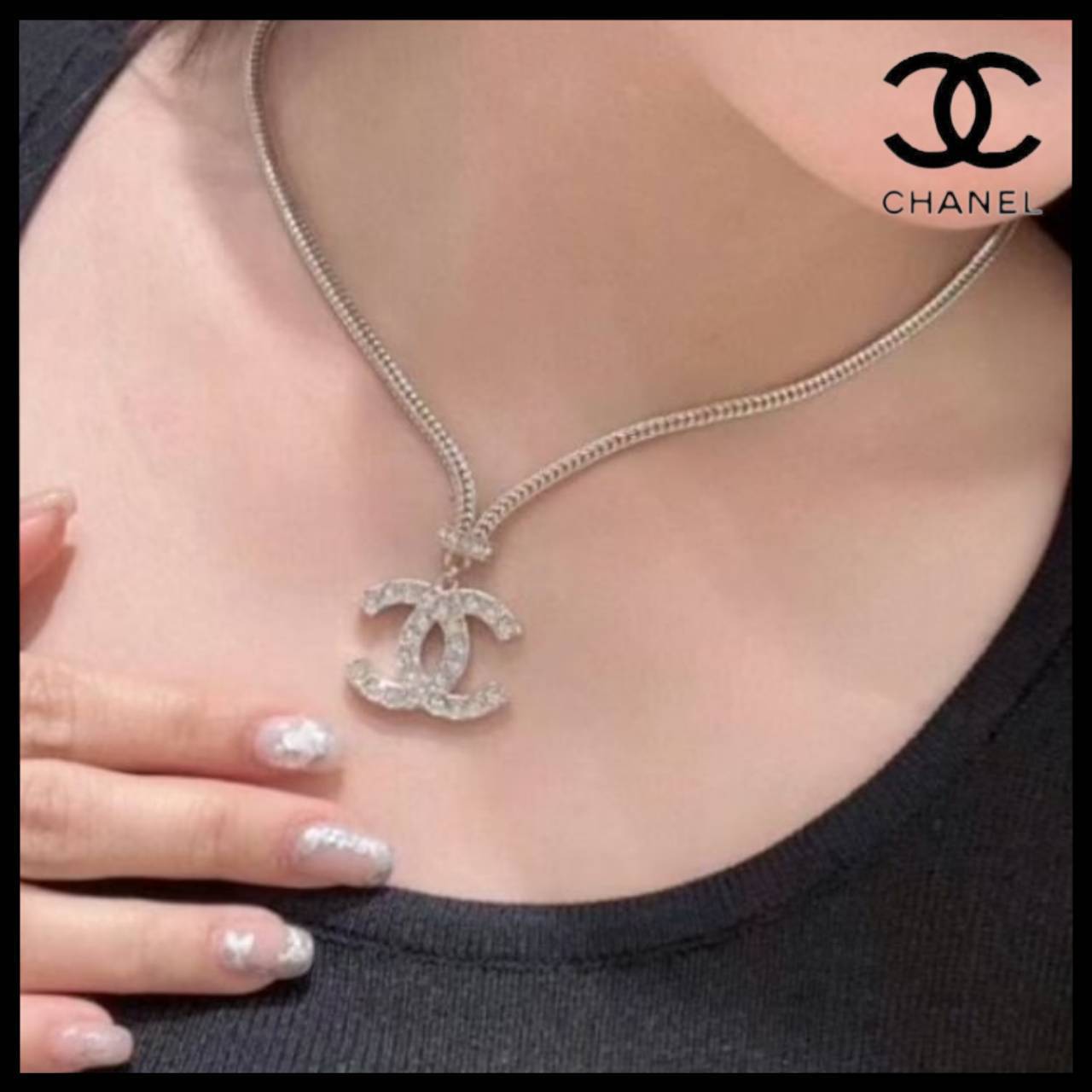 国内発送【上品に煌めくCCロゴがエレガント】CHANEL ネックレス