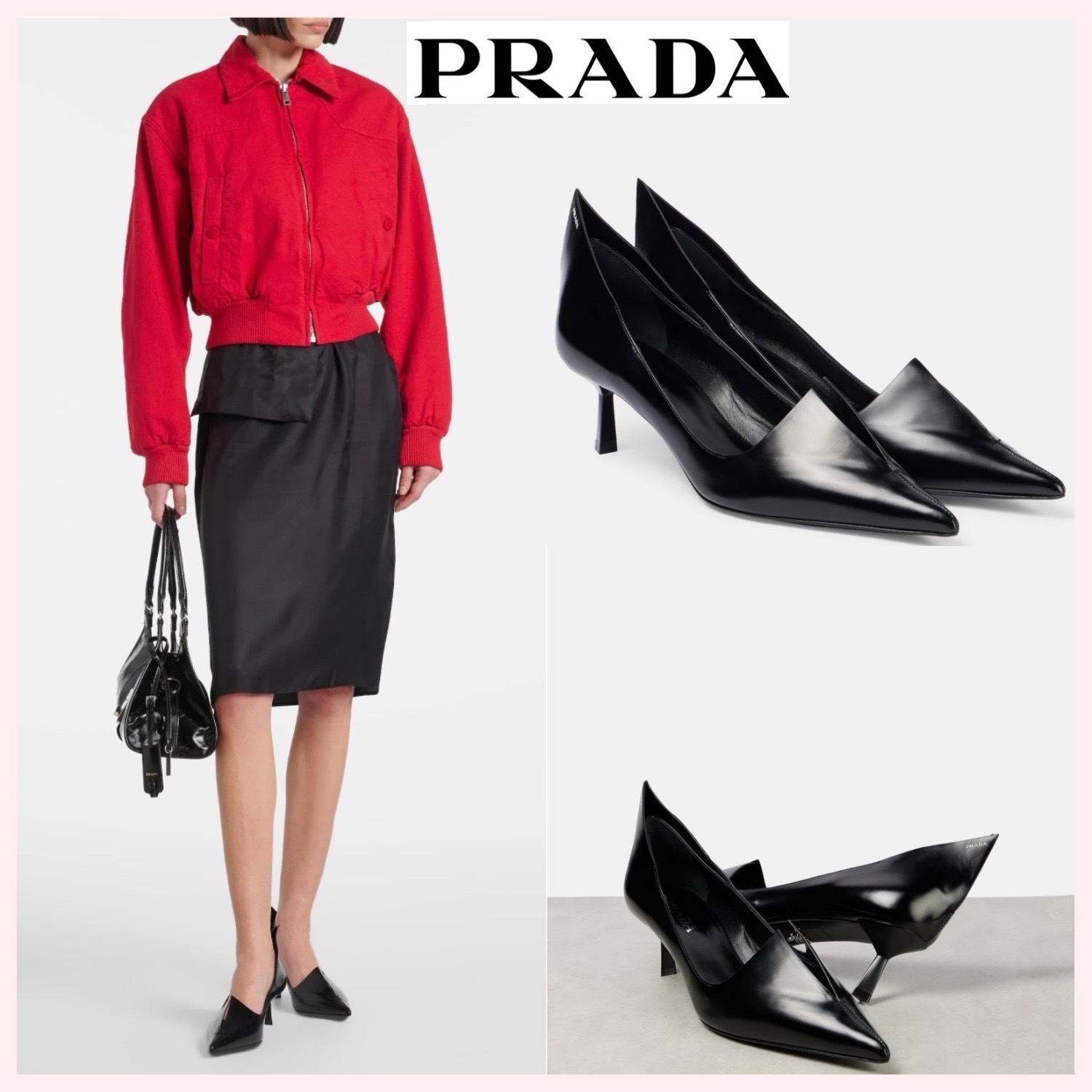 ★PRADA★関税込♪NEW♪ブラッシュドレザー パンプス