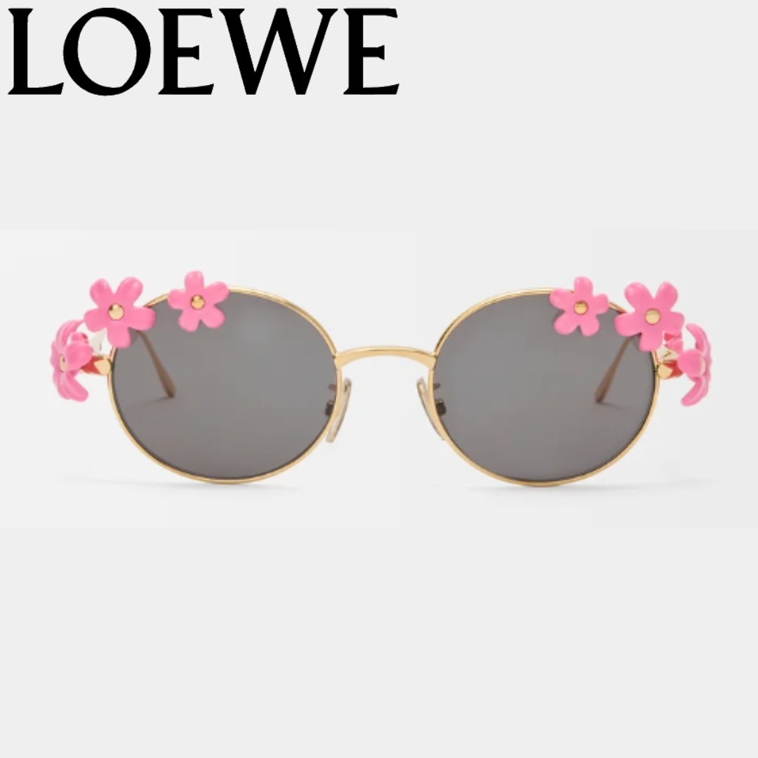 【陽射しもモードに】LOEWE デイジー サングラス G314FRLX04 Daisy Field sunglasses White - LOEWE