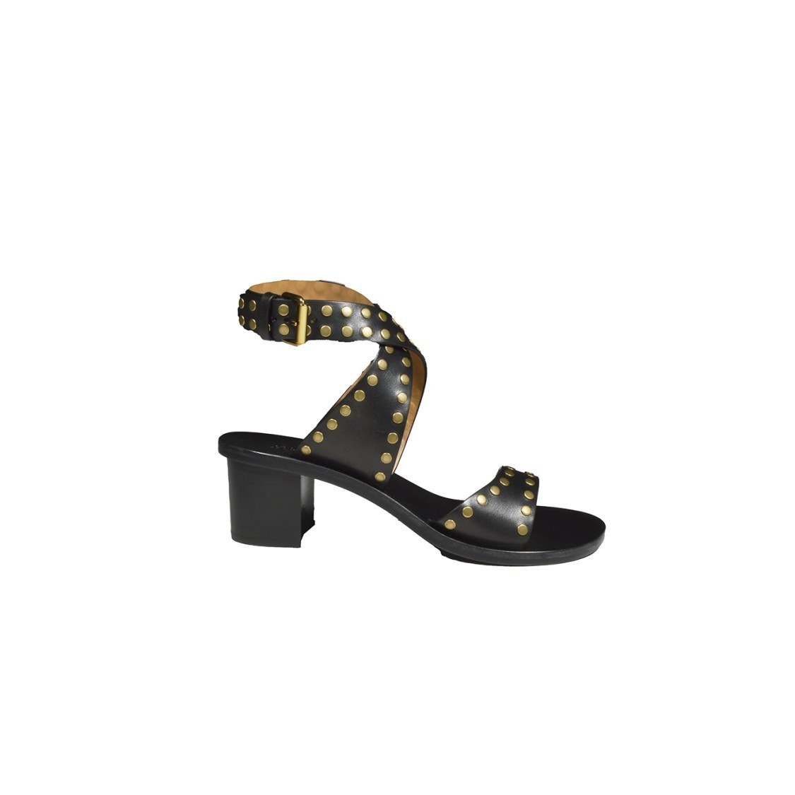 サンダル・ミュール Isabel Marant Jillin Heeled Sandals In Black Smooth Leather