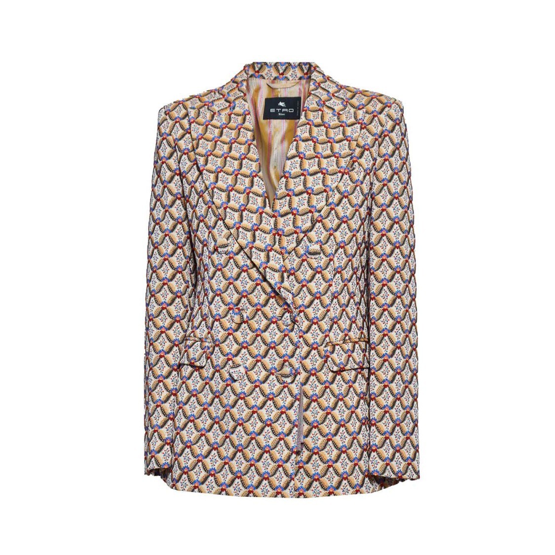 ボトムスその他 Etro Jacquard Double Breasted Blazer Multicolored Tie