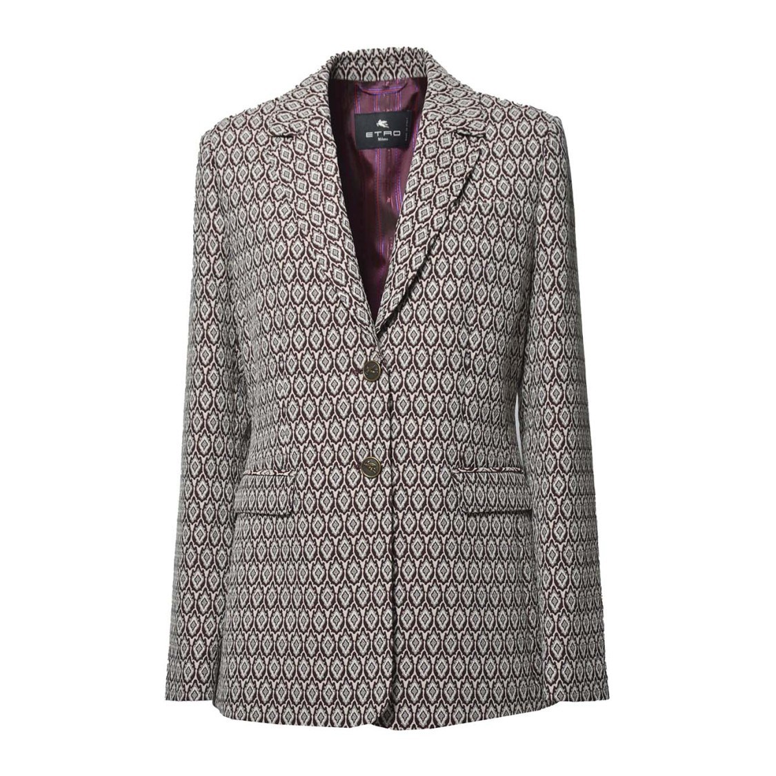 ボトムスその他 Etro Multicolored Jacquard Cotton Double-Breasted Jacket