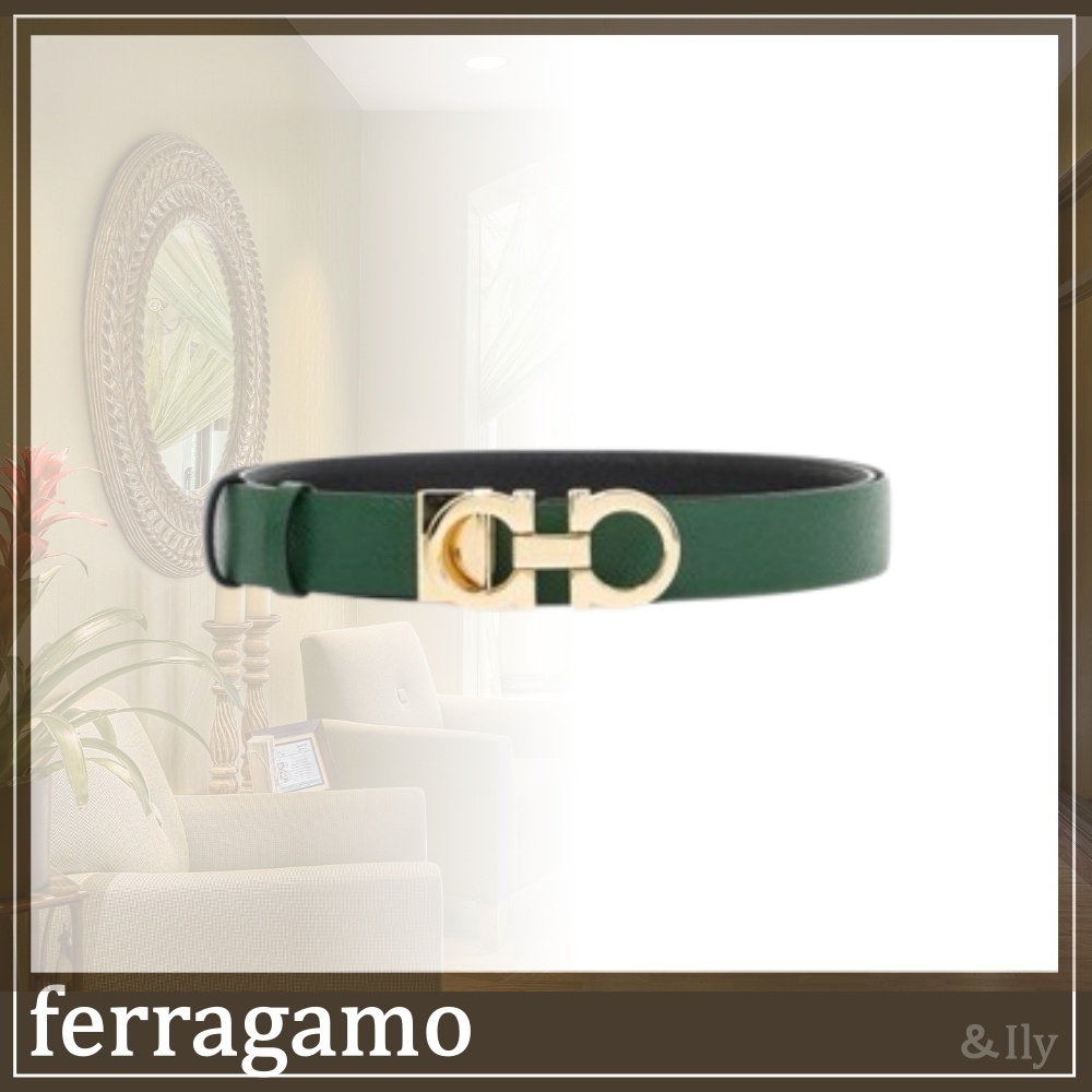 【送関込】ferragamo☆reversible gancini