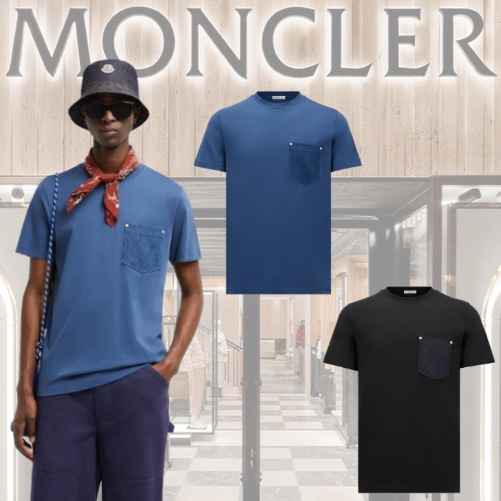 【MONCLER】メンズ★T-shirt in cotone e denim★デニムTシャツ
