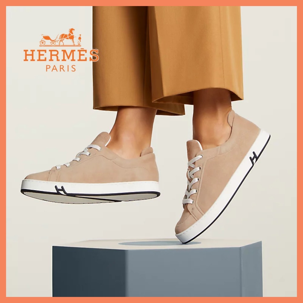 【Hロゴが可愛い♪】 HERMES   スニーカー