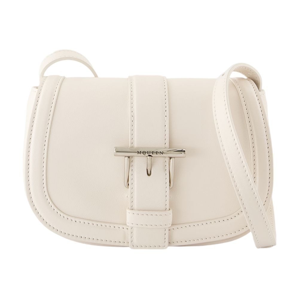 ショルダーバッグ・ポシェット Alexander Mcqueen T-Bar Satchel Mini Purse - Leather - White