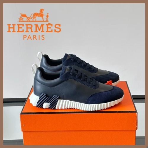 《HERMES》スニーカー バウンシング メンズ オーシャンブルー