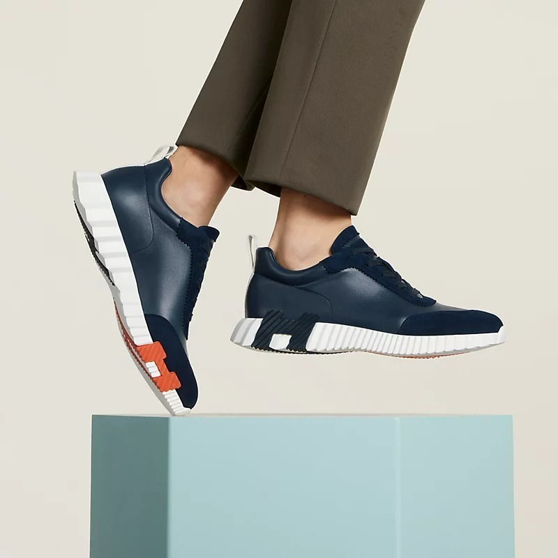 《HERMES》スニーカー バウンシング メンズ オーシャンブルー