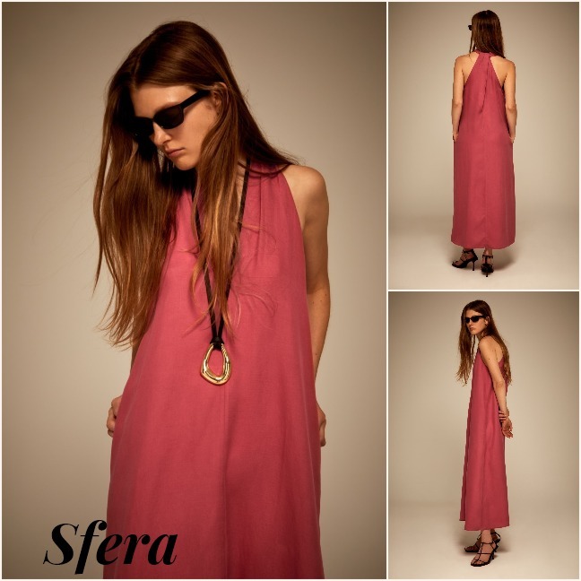 スペイン★Sfera★大人ピンクで差をつける 夏の注目モダンワンピ