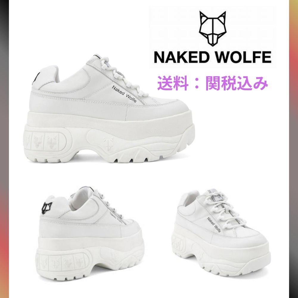Naked Wolf Sporty プラットフォーム 7cm厚底スニーカー