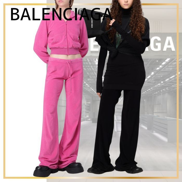 【BALENCIAGA】ドローストリング パンツ ピンク ブラック