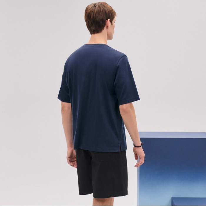 《25SS 最新作♪》HERMES レザーディテール「H Puzzle」Tシャツ
