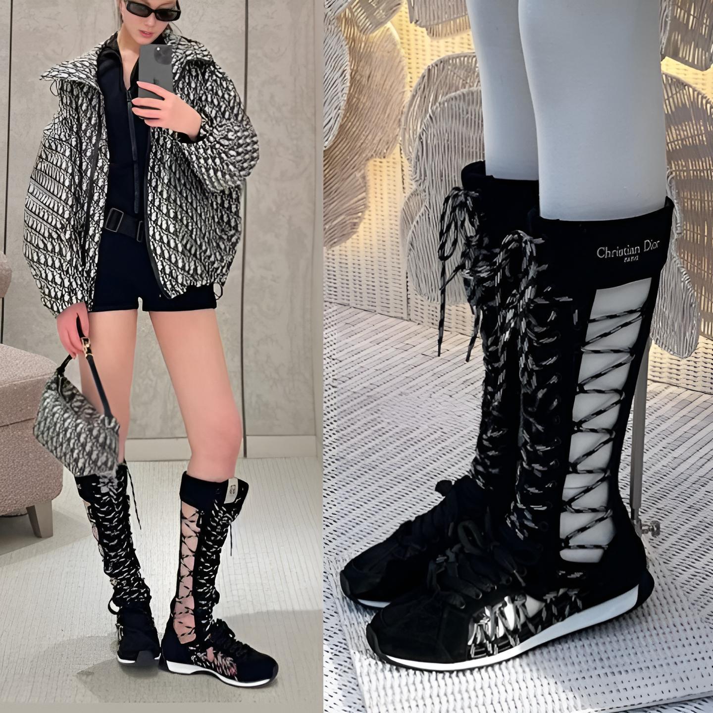 個性的でかっこいい♪【Dior】Dior Get Dior ニーハイスニーカー