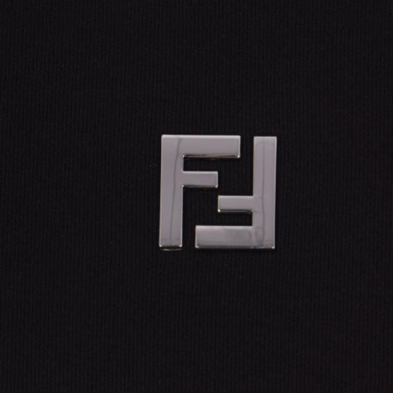 FENDI メタル FFロゴ アップリケ 半袖 Tシャツ FENDI ロゴ Tシャツ