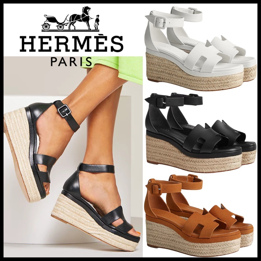 漂う品格サンダル【Hermes】エルメス エスパドリーユ 《エルダ》