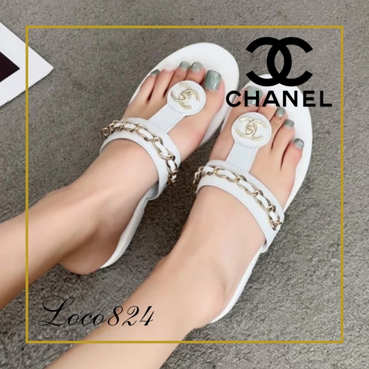 【ゴールドチェーンが可愛い♡】シャネル CHANEL サンダル