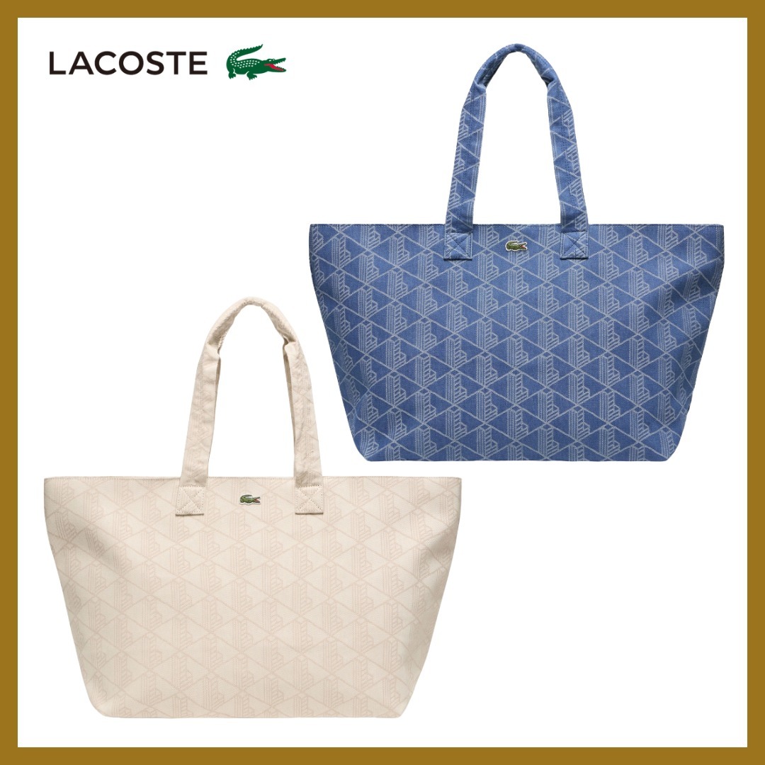 大容量◎【LACOSTE】サマーパック モノグラムビッグトートバッグ