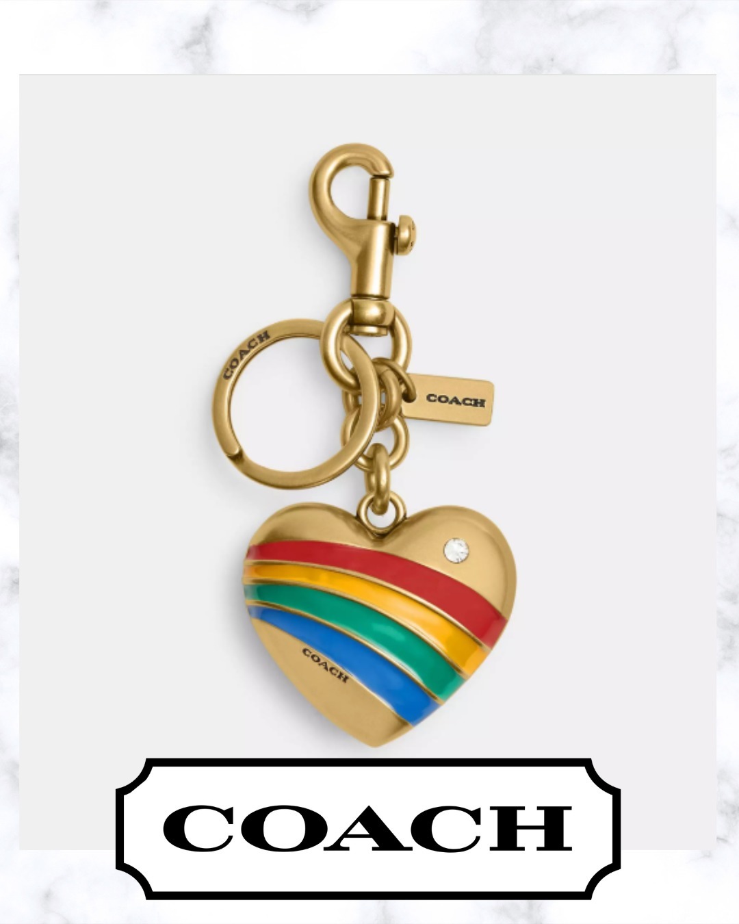 【COACH】ハート バッグ チャーム
