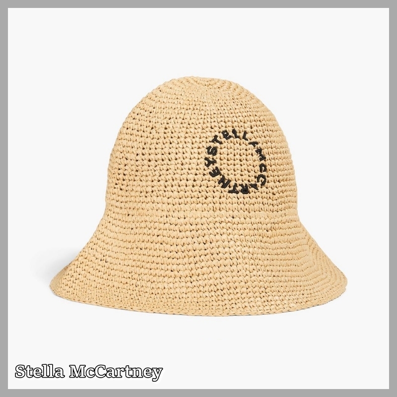 【Stella Mccartney】ロゴ ストローサンハット 関税・送料込み