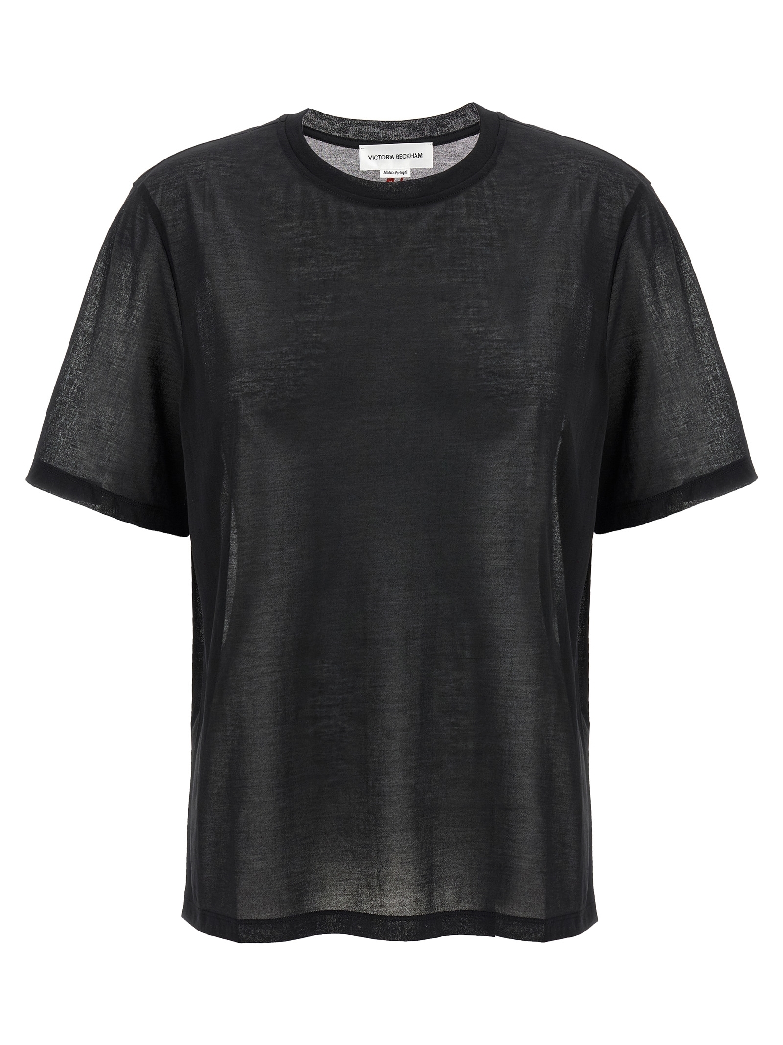 Tシャツ・カットソー VICTORIA BECKHAM Logo embroidery t-shirt Black