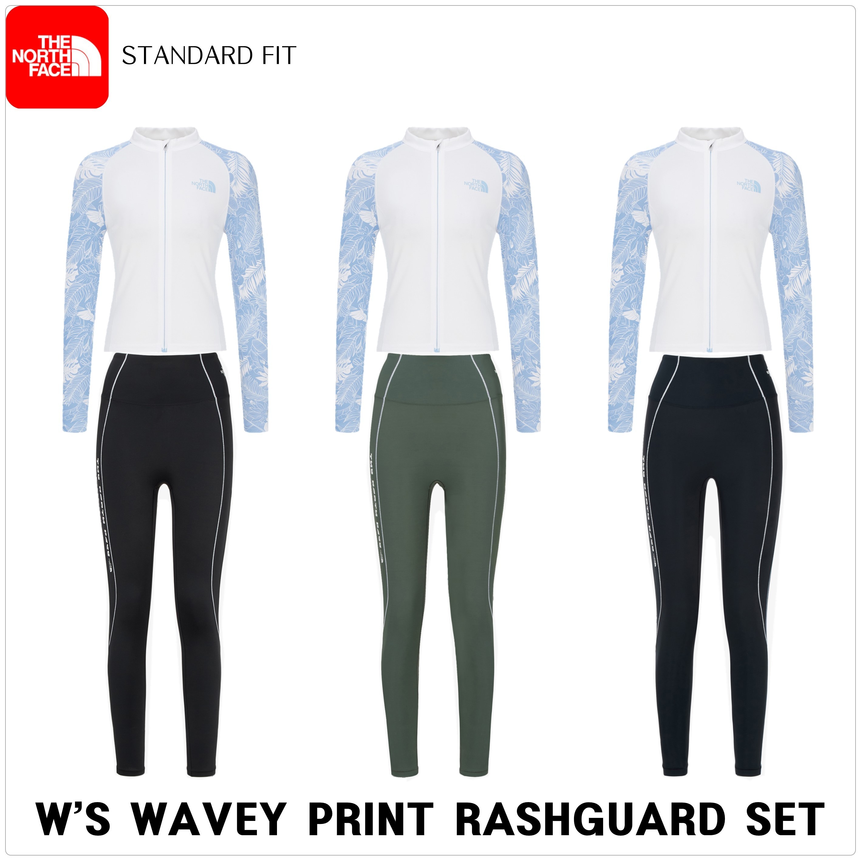 [ノースフェイス]W'S WAVEY PRINT ラッシュガードセットアップ★