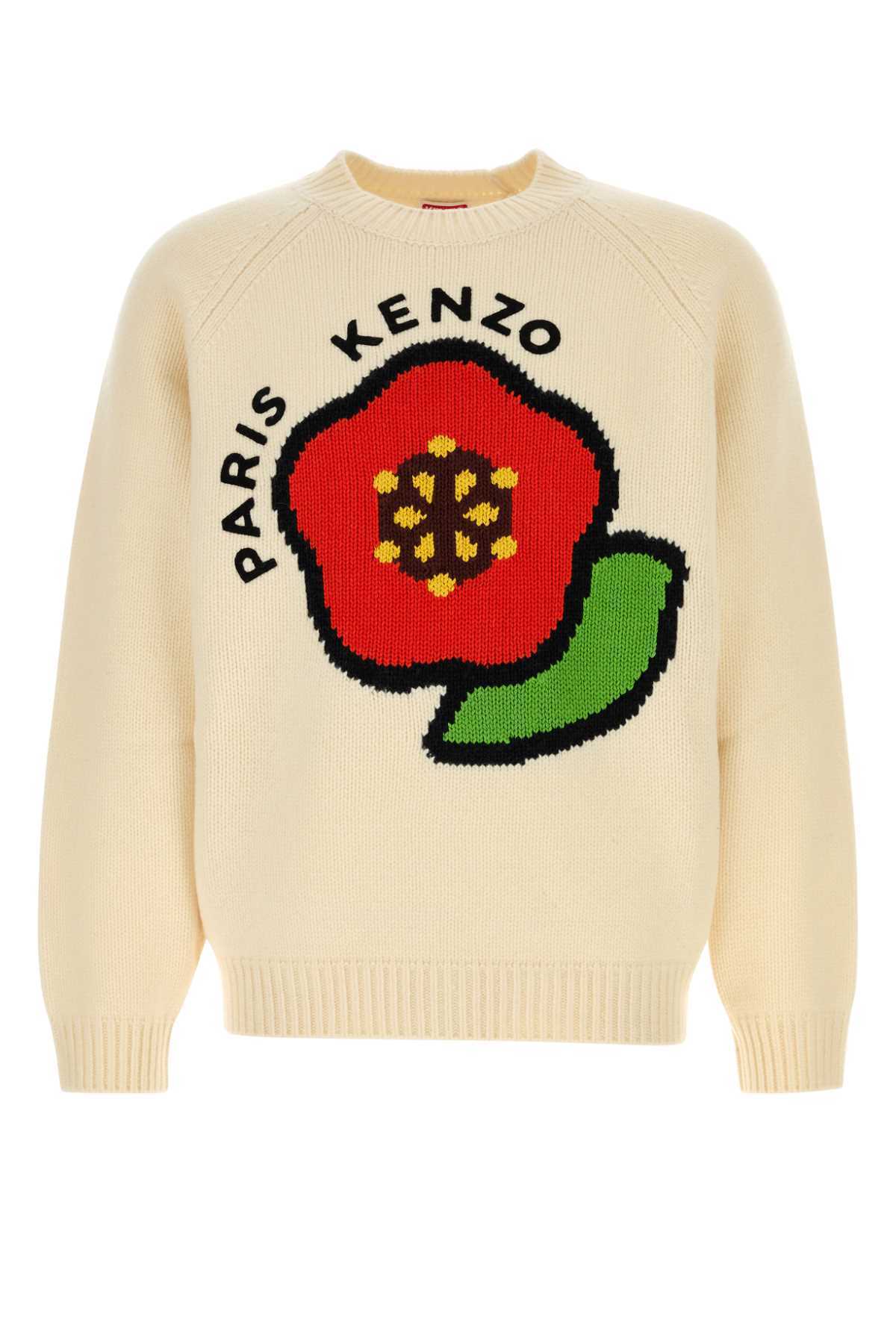 【送料&関税込】Kenzo Ivory Wool Blend Sweater