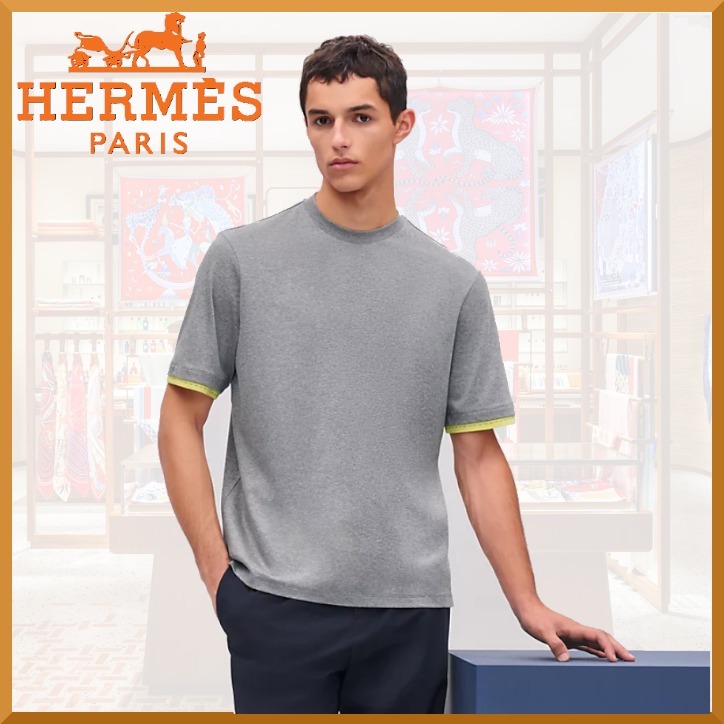 おしゃれ★HERMES★サドルステッチ ラウンドネックTシャツ