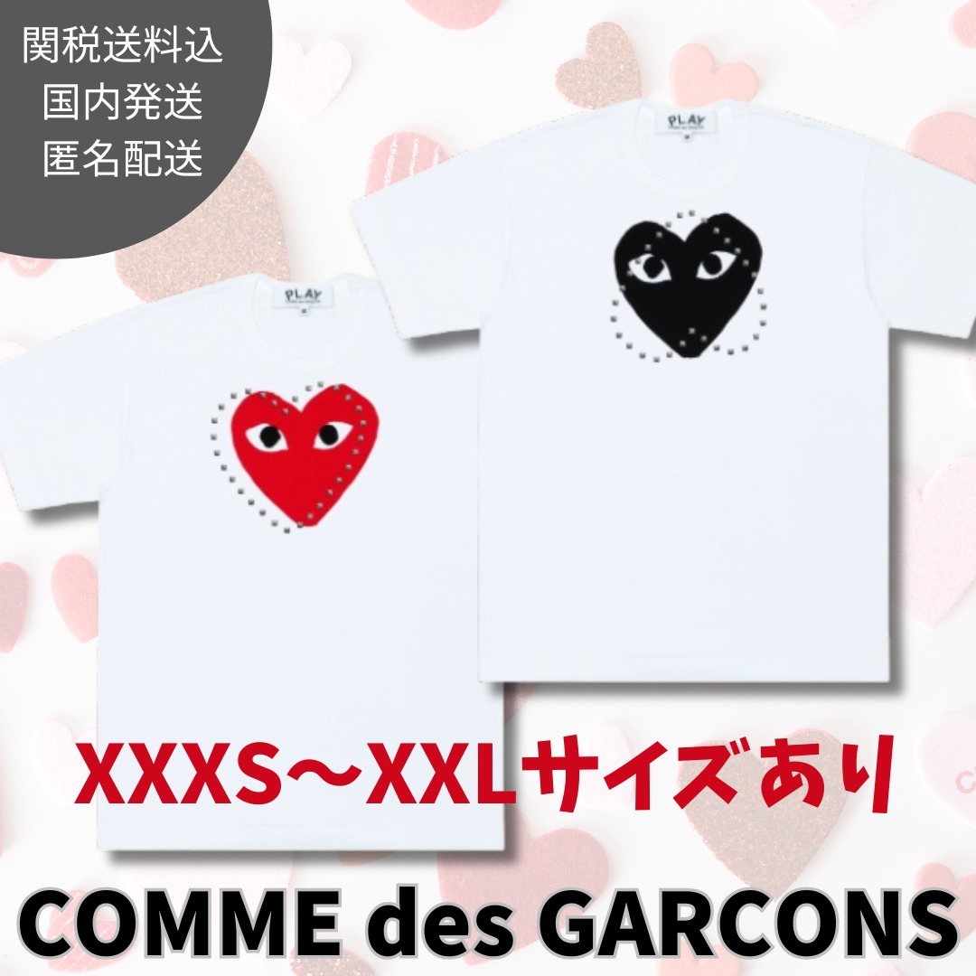 完売必至◆COMME des GARCONS PLAY◆STUD スタッズ 半袖Tシャツ