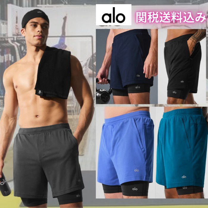 【大人気】★alo Yoga★ Conquer React 2-in-1 ショートパンツ