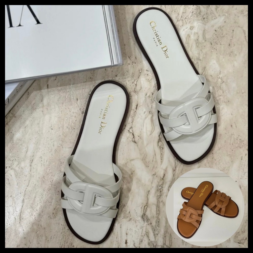【足元エレガント☆】Dior D-Club スライド 夏にピッタリエレガントな足元☆】ディオール D-Clubスライド