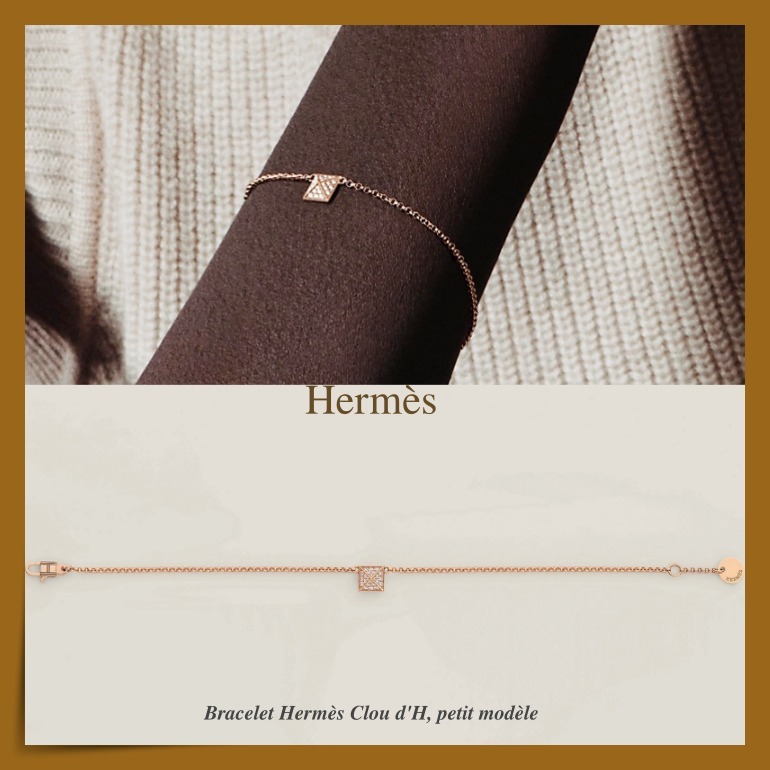 【HERMES】手元が煌めく素敵☆Hermes Clou d'H PM ブレスレット