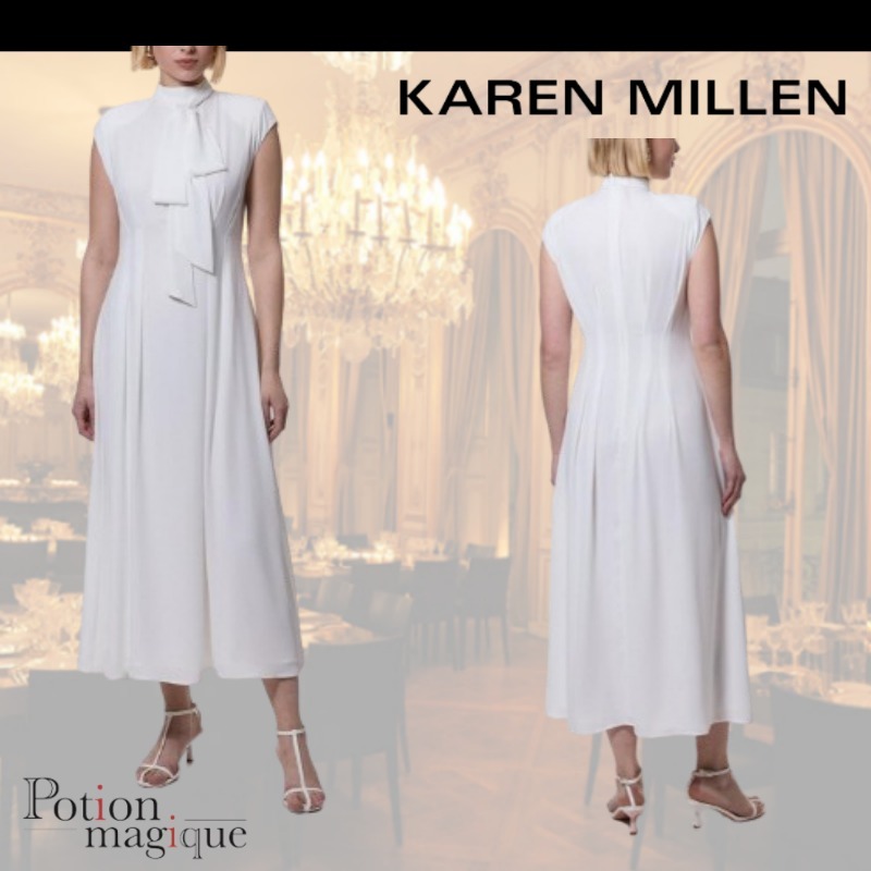 ★Karen Millen★ ジョーゼットプリーツ織りマキシドレス