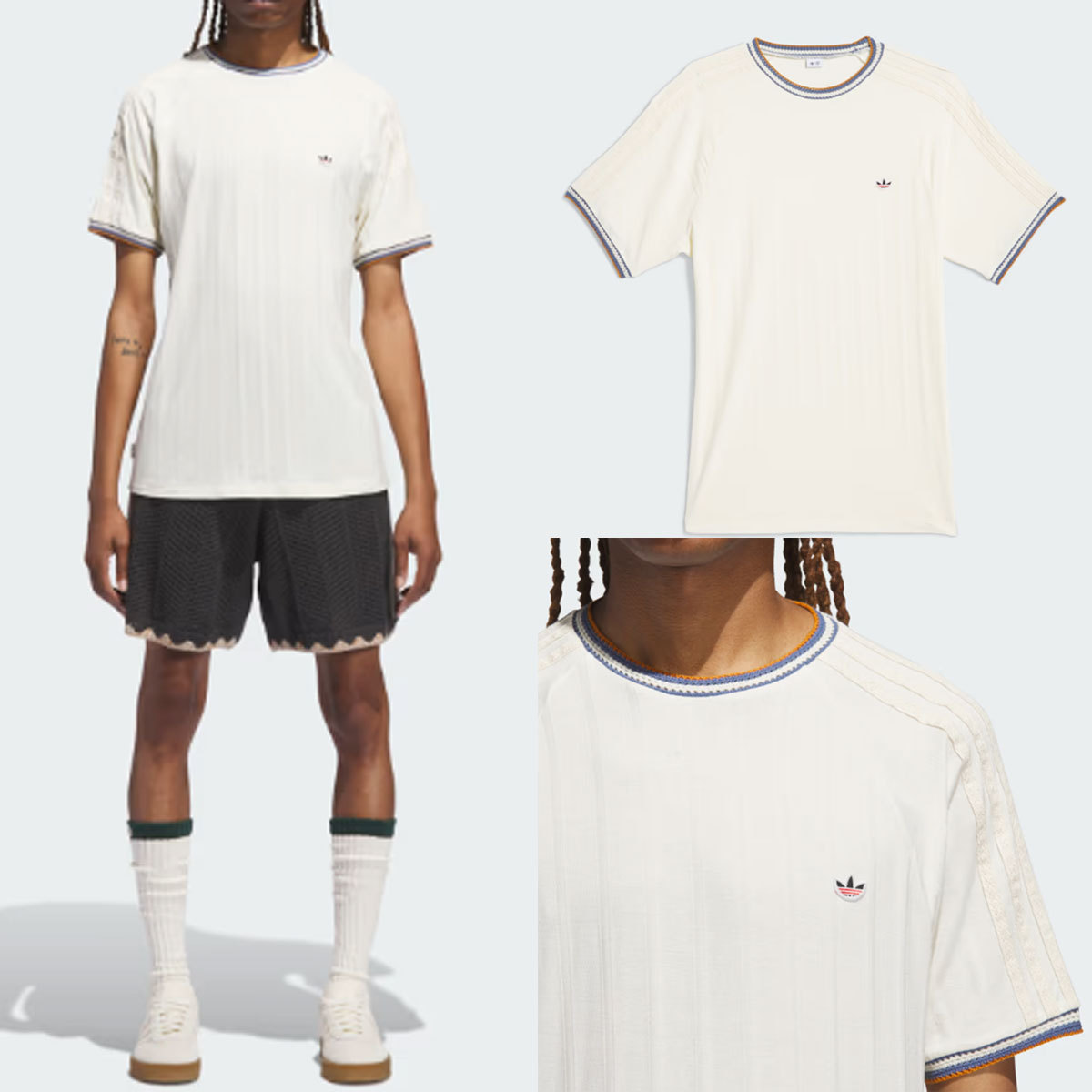 Tシャツ・カットソー ADIDAS CLOT RIB T-SHIRT BY EDISON CHEN 5FT1487