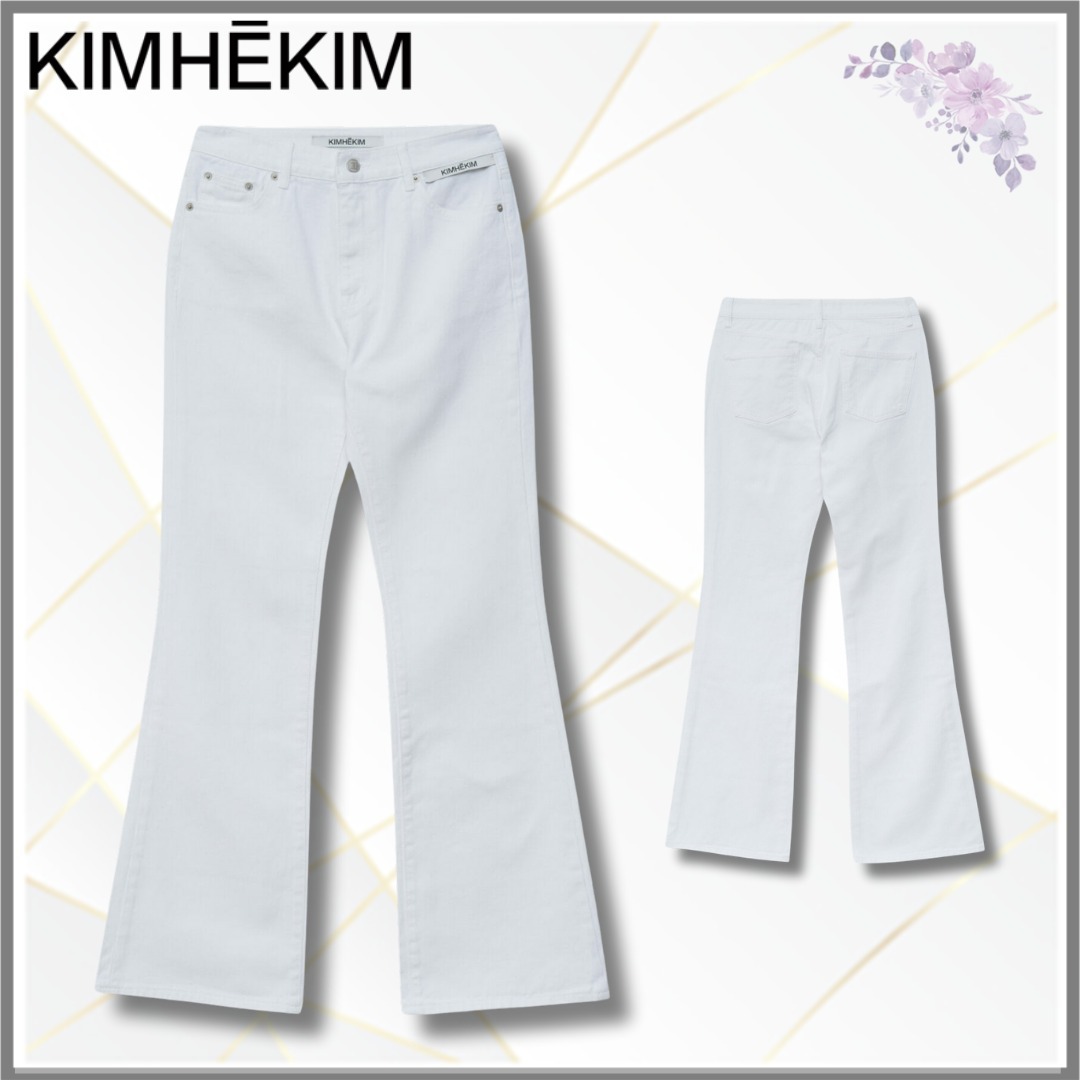 【KIMHEKIM】フレアジーンズ（ホワイト）