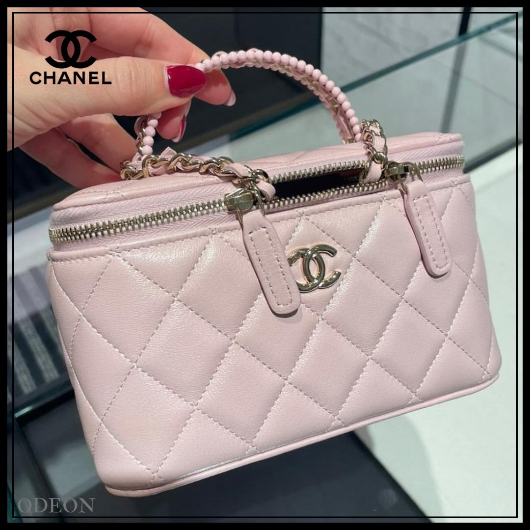 *24SS*【CHANEL】希少 上品ピンク ヴァニティ チェーン クラッチ